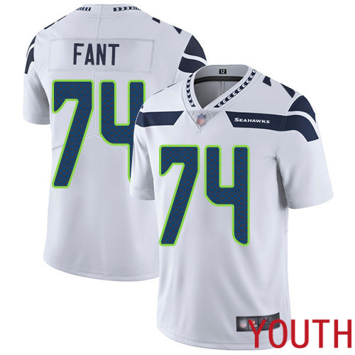 Seattle Seahawks Limited White Youth George Fant Road Jersey NFL Football #74 Vapor Untouchable->youth nfl jersey->Youth Jersey